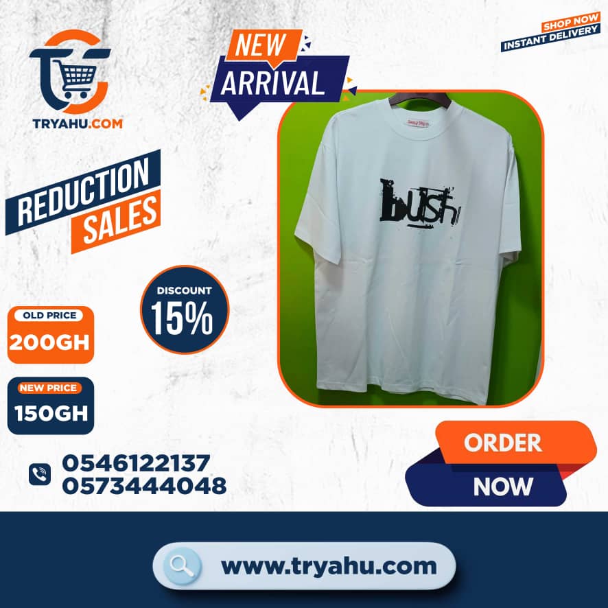 Heavy 100% Cotton T-Shirts for Men | Premium Quality & Comfort | Tryahu Ghana